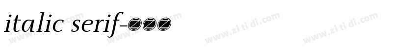 italic serif字体转换 italic serif字体转换